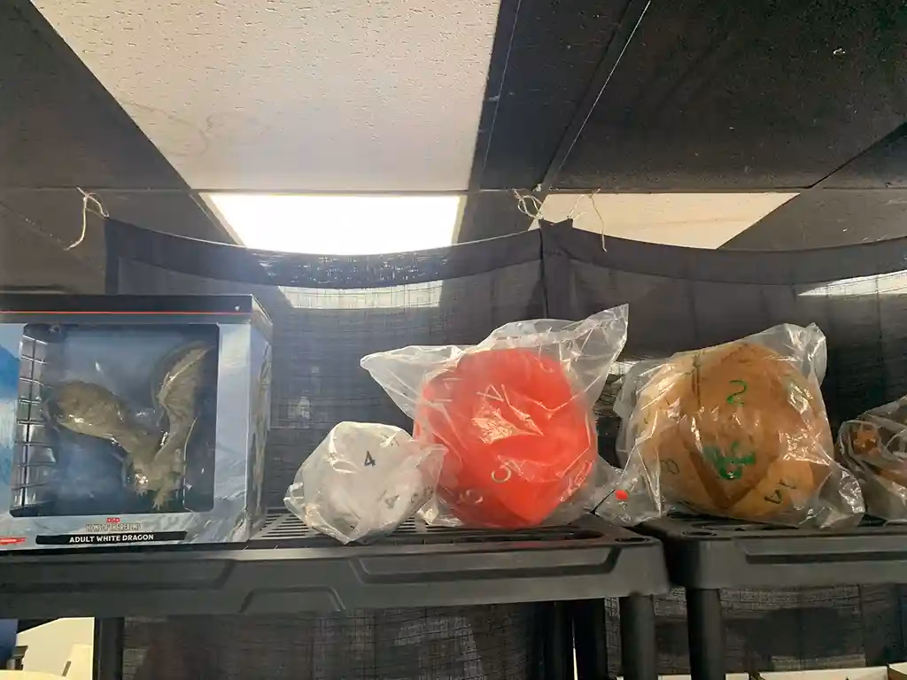 Plush toys and collectibles on a shelf