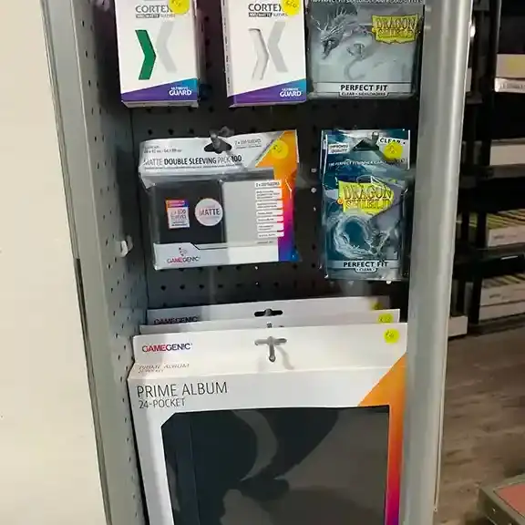 Card binders and storage on a display